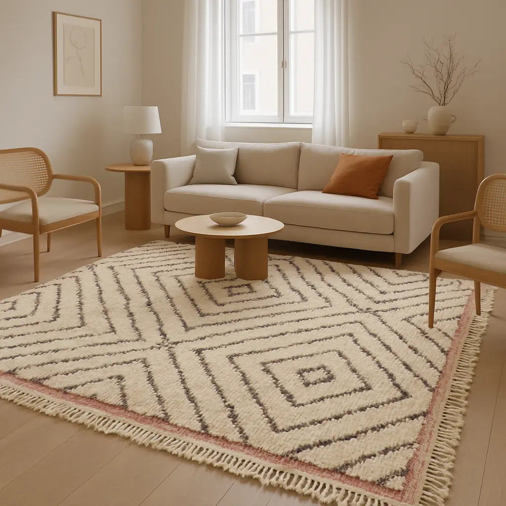 Zahira - Tapis berbère marocain en laine tissé main. - Lifestyle Image