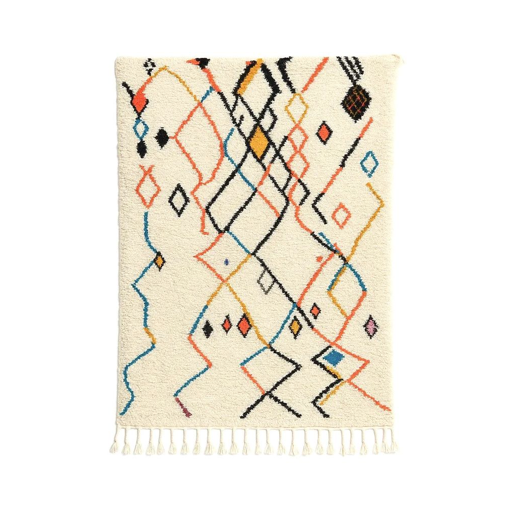 Zahra - Tapis berbère marocain traditionnel coloré - Product Image