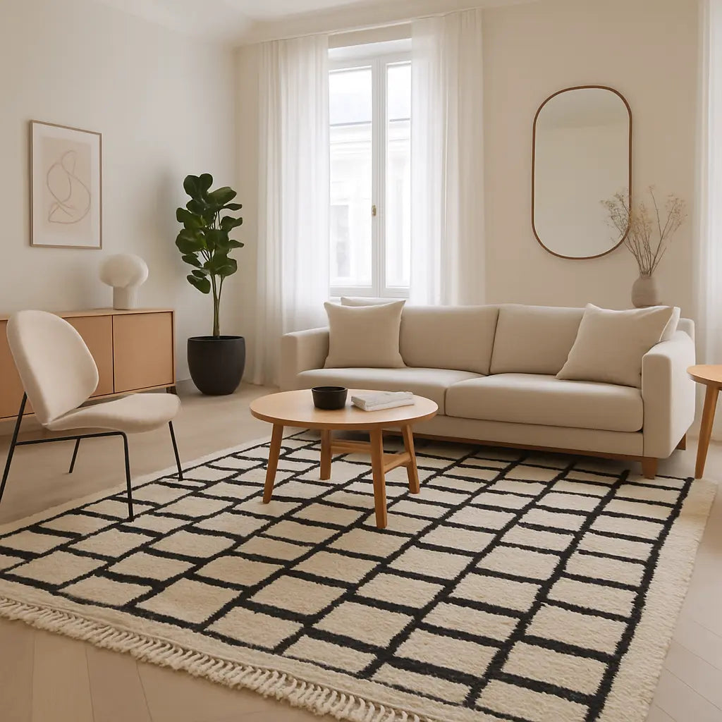 "Zineb - Tapis marocain berbère artisanal en laine" - Lifestyle Image