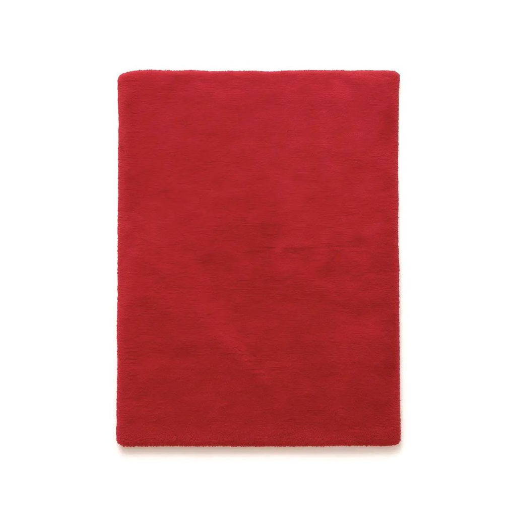 "Yasmina - Couverture marocaine en laine rouge douillette" - Product Image