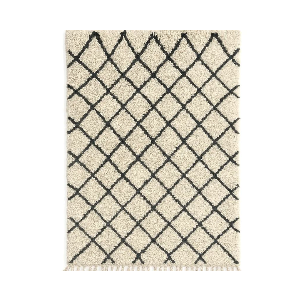 "Zahra - Tapis marocain Beni Ouarain artisanal en laine" - Product Image