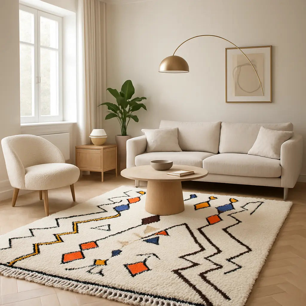 Bahija - Tapis marocain berbère artisanal coloré

 - Lifestyle Image