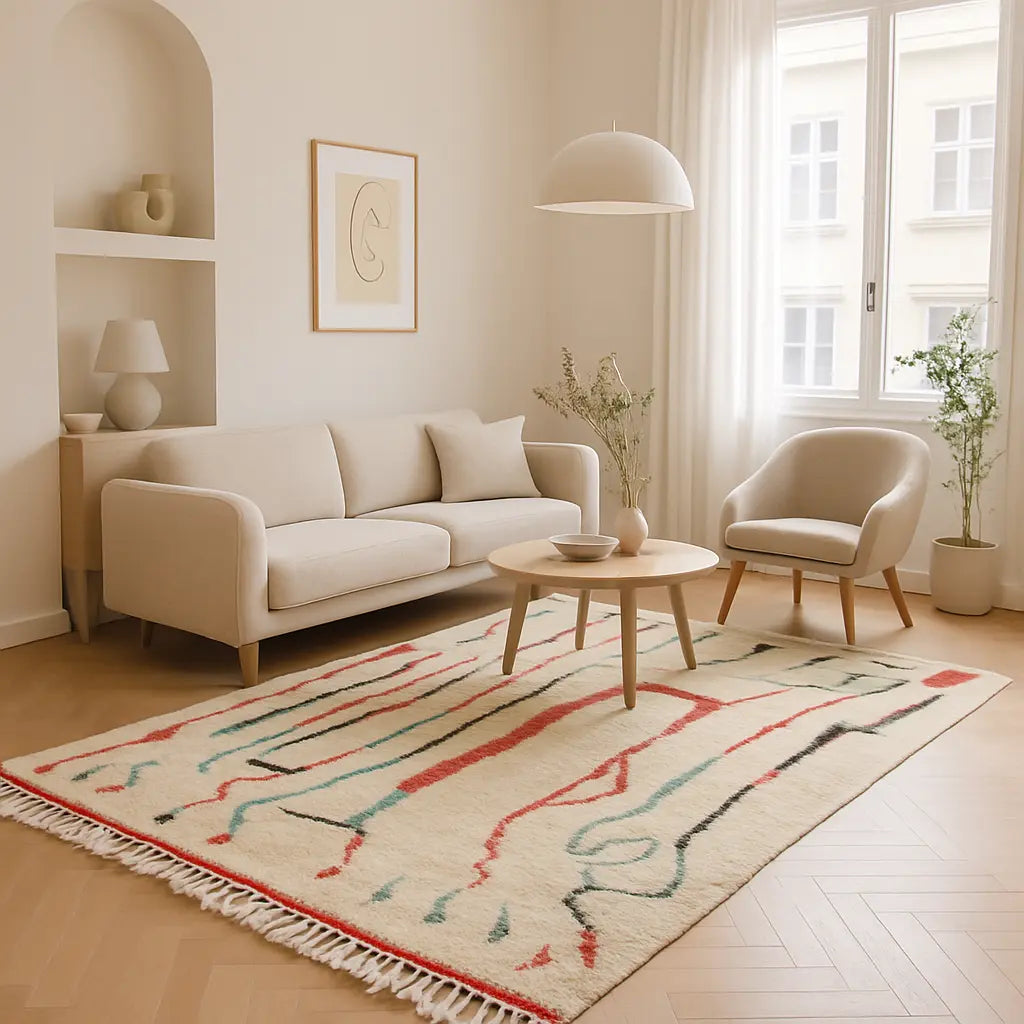 Zohra - Tapis marocain berbère coloré artisanal - Lifestyle Image