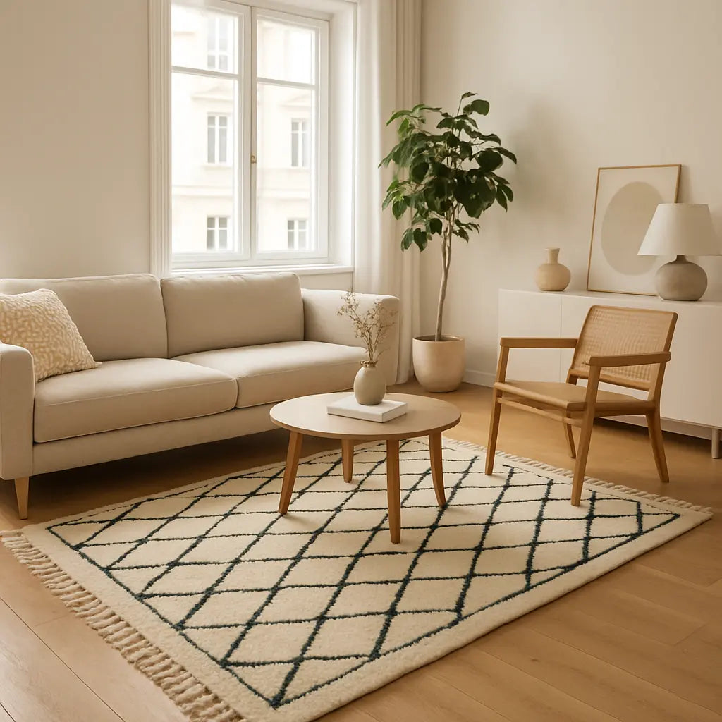 "Sahar - Tapis marocain berbère en laine tissée à la main" - Lifestyle Image