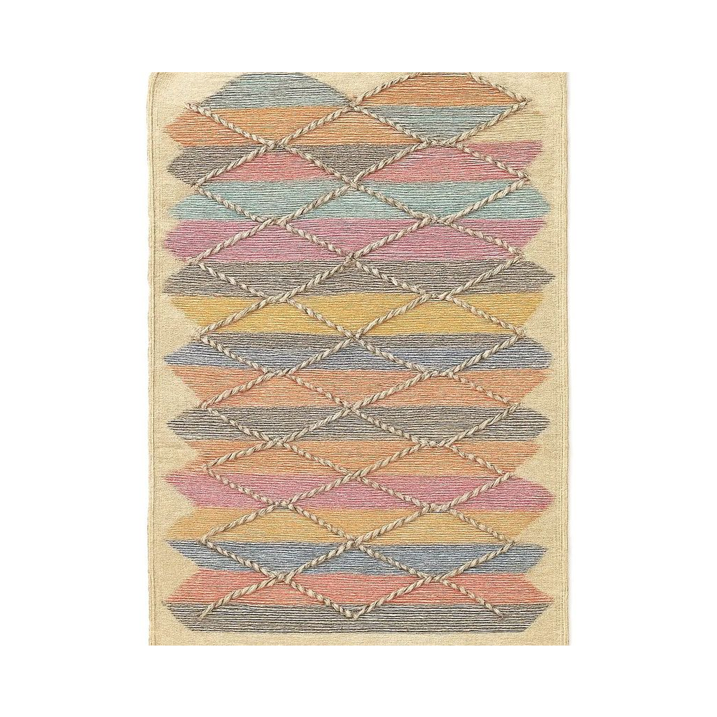"Zohra - Tapis marocain berbère artisanal multicolore" - Product Image