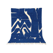 Safiya - Tapis marocain berbère artisanal bleu moderne. - Product Image