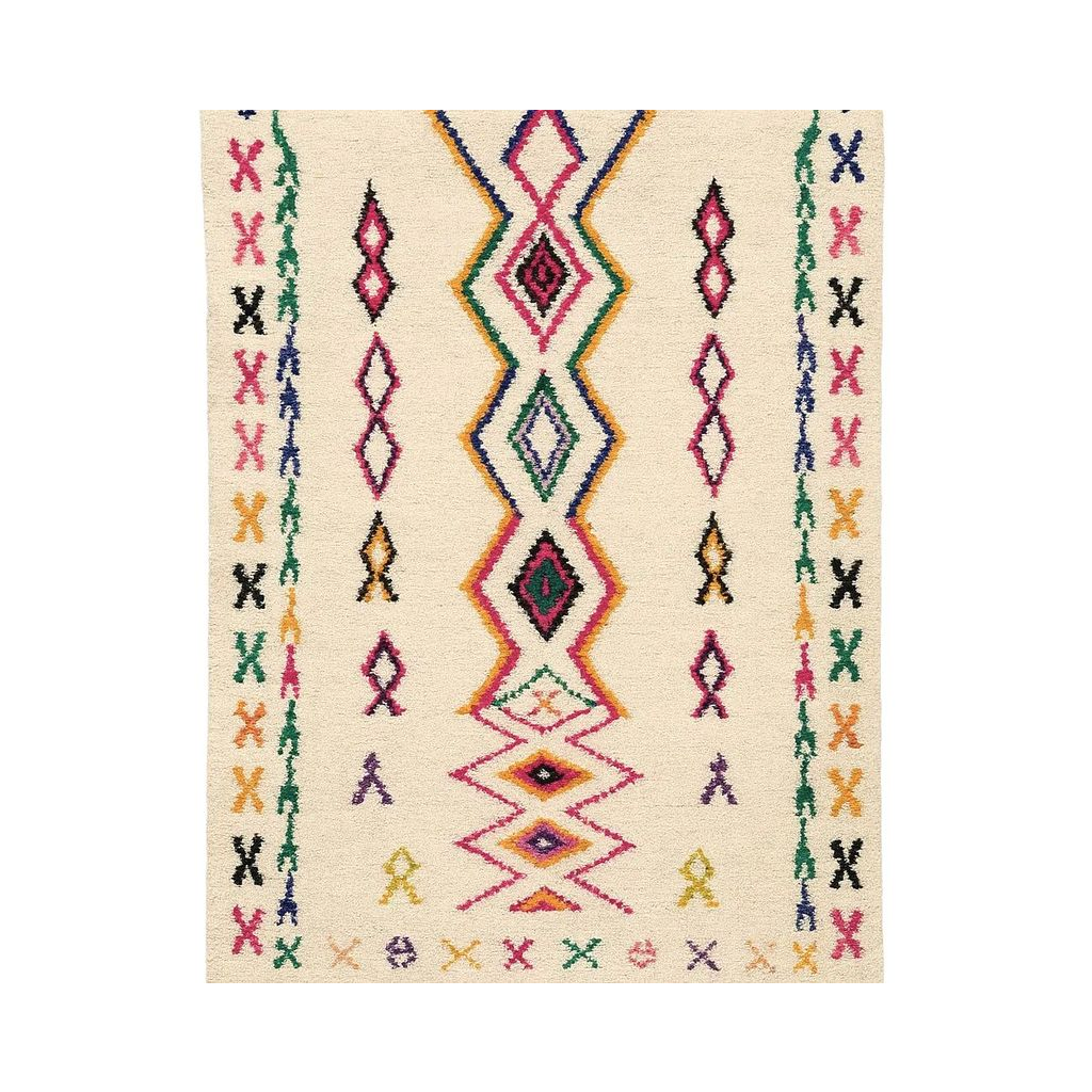 "Samira - Tapis marocain berbère coloré en laine artisanale" - Product Image