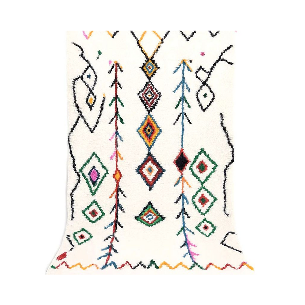 "Sahara - Tapis berbère marocain en laine fait main vintage" - Product Image