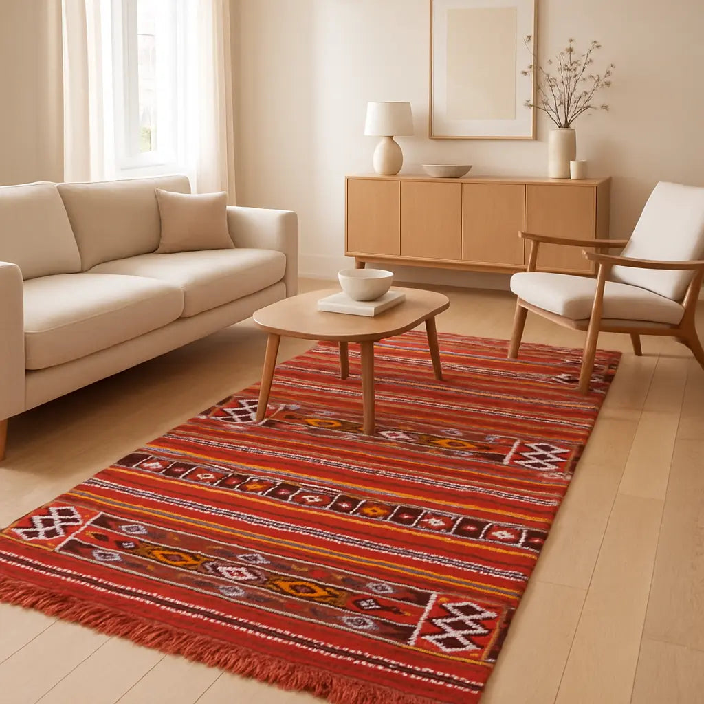 "Zara - Tapis marocain berbère artisanal coloré" - Lifestyle Image