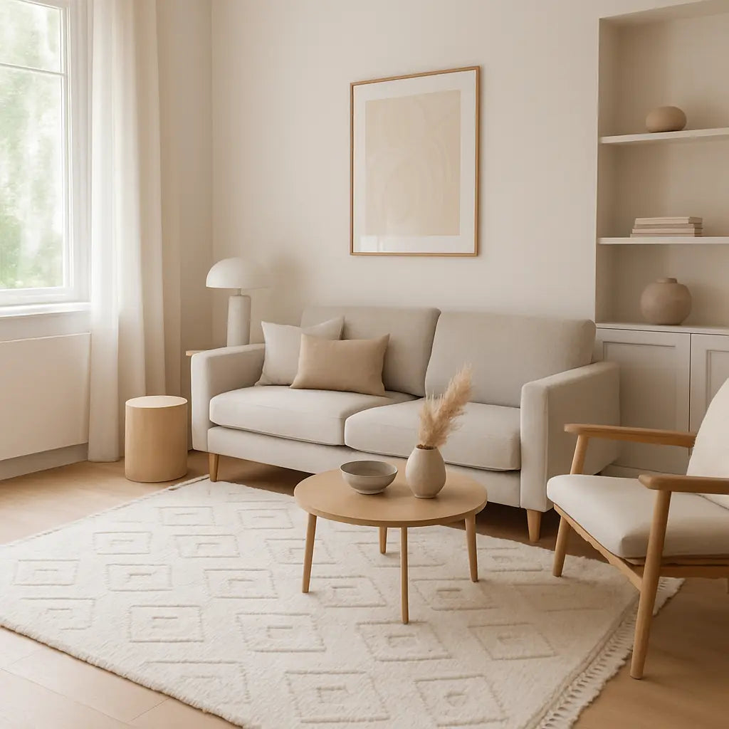 "Sahara - Tapis berbère marocain en laine naturelle" - Lifestyle Image