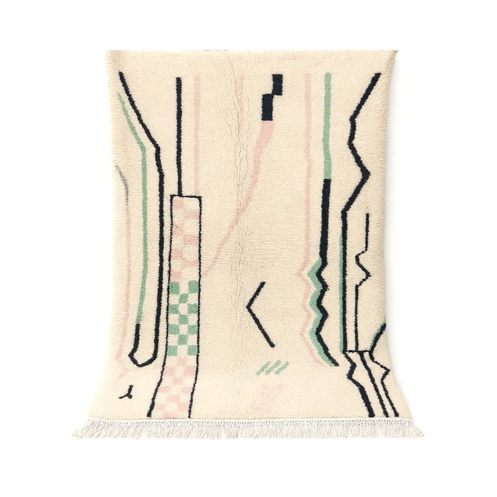 Mounia - Tapis berbère marocain moderne en laine artisanale - Product Image