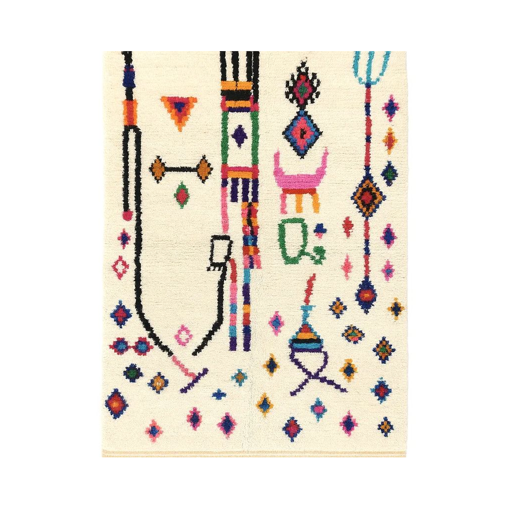 Zina - Tapis marocain berbère artisanal coloré - Product Image