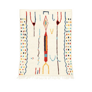 "Zayna - Tapis marocain berbère artisanal en laine multicolore" - Product Image