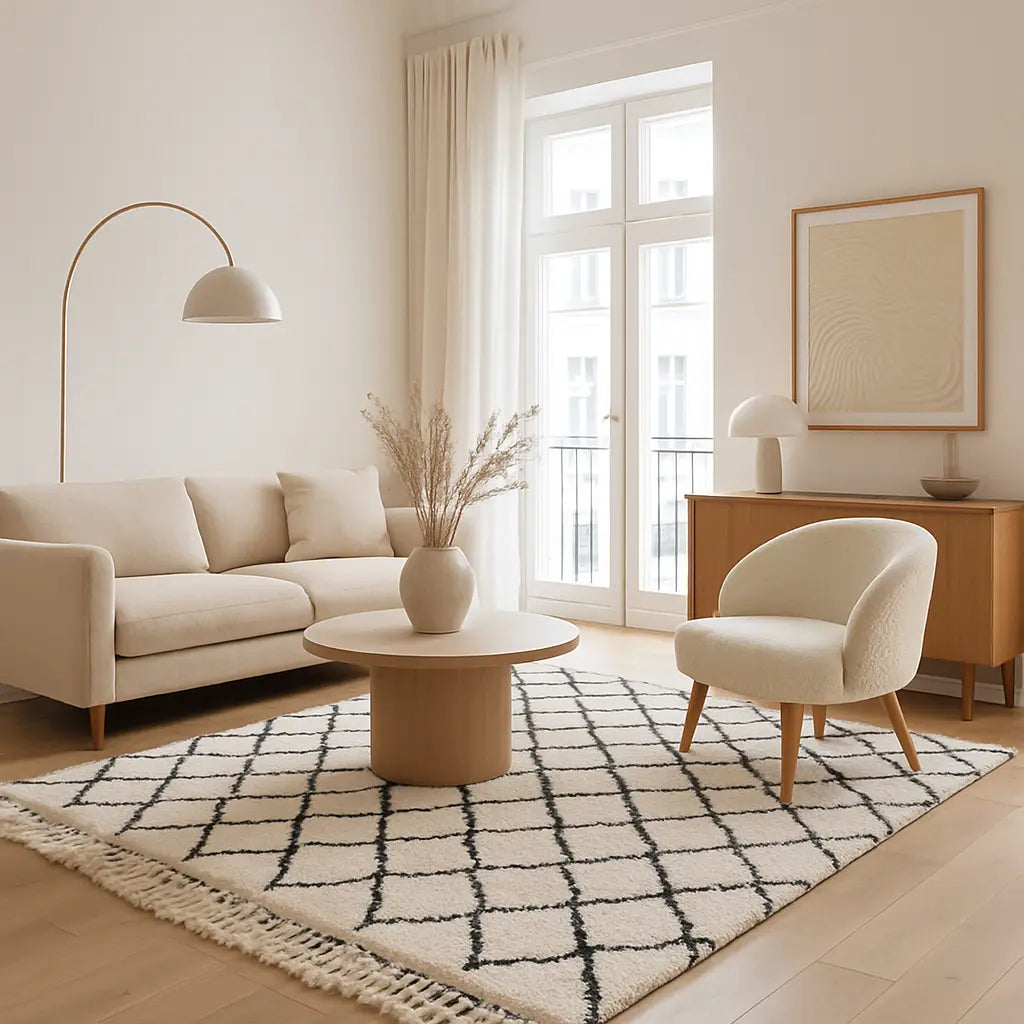 "Zahra - Tapis marocain Beni Ouarain artisanal en laine" - Lifestyle Image