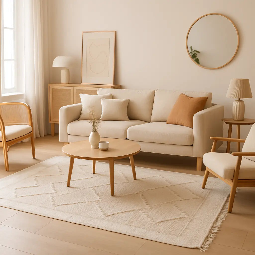 "Dalia - Tapis Marocain Berbère Fait Main en Laine" - Lifestyle Image