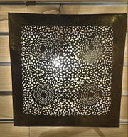 Safiya – applique murale marocaine orientale carrée en laiton ajouré