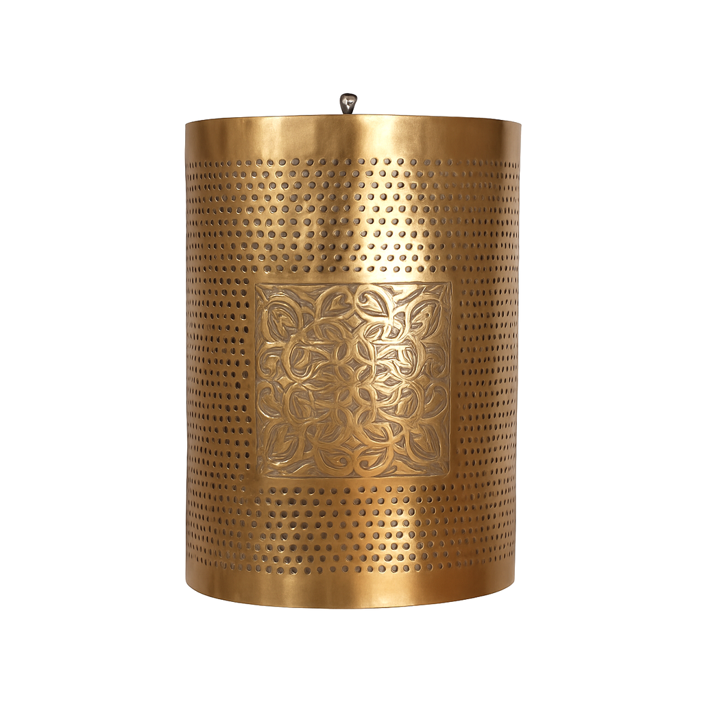 Farah - Applique murale cylindrique ajourée en laiton - Mazaya