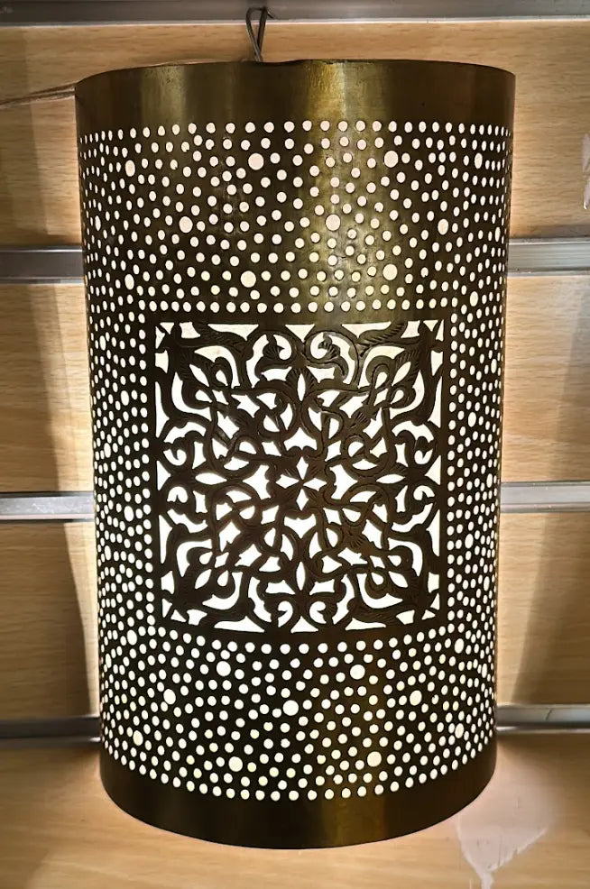Farah - Applique murale cylindrique ajourée en laiton - Mazaya
