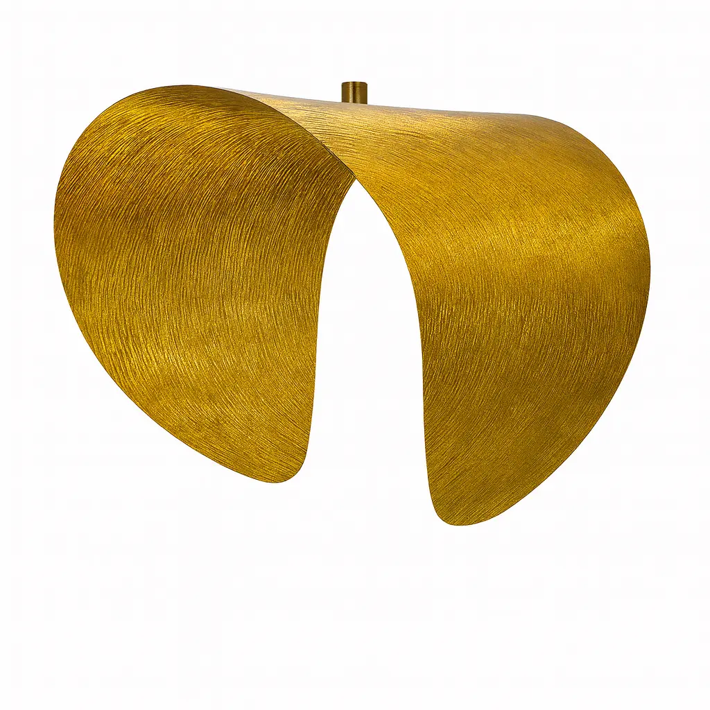 Solena - Suspension design en métal doré brossé – Élégance contemporaine et lumière sculpturale Mazaya