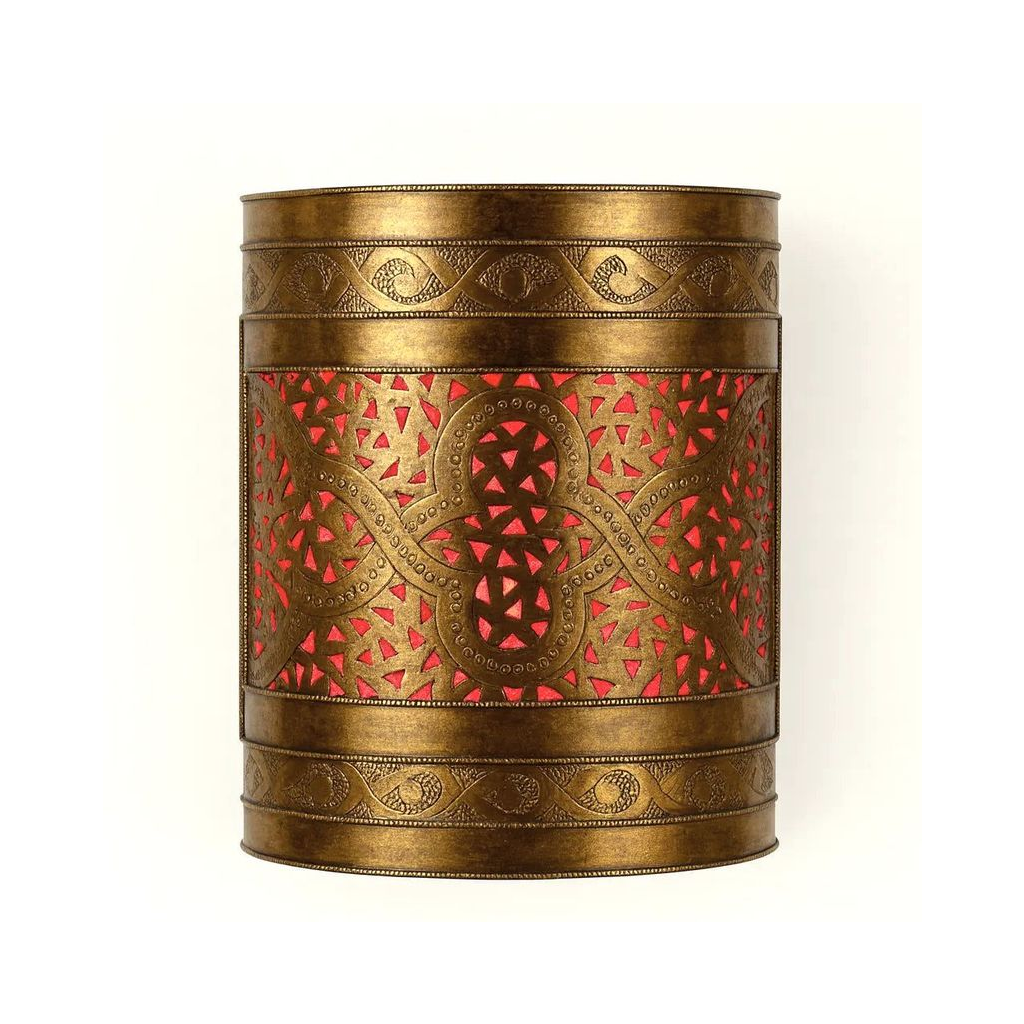 Yara – applique murale marocaine orientale en laiton ajouré et motif tressé - Mazaya