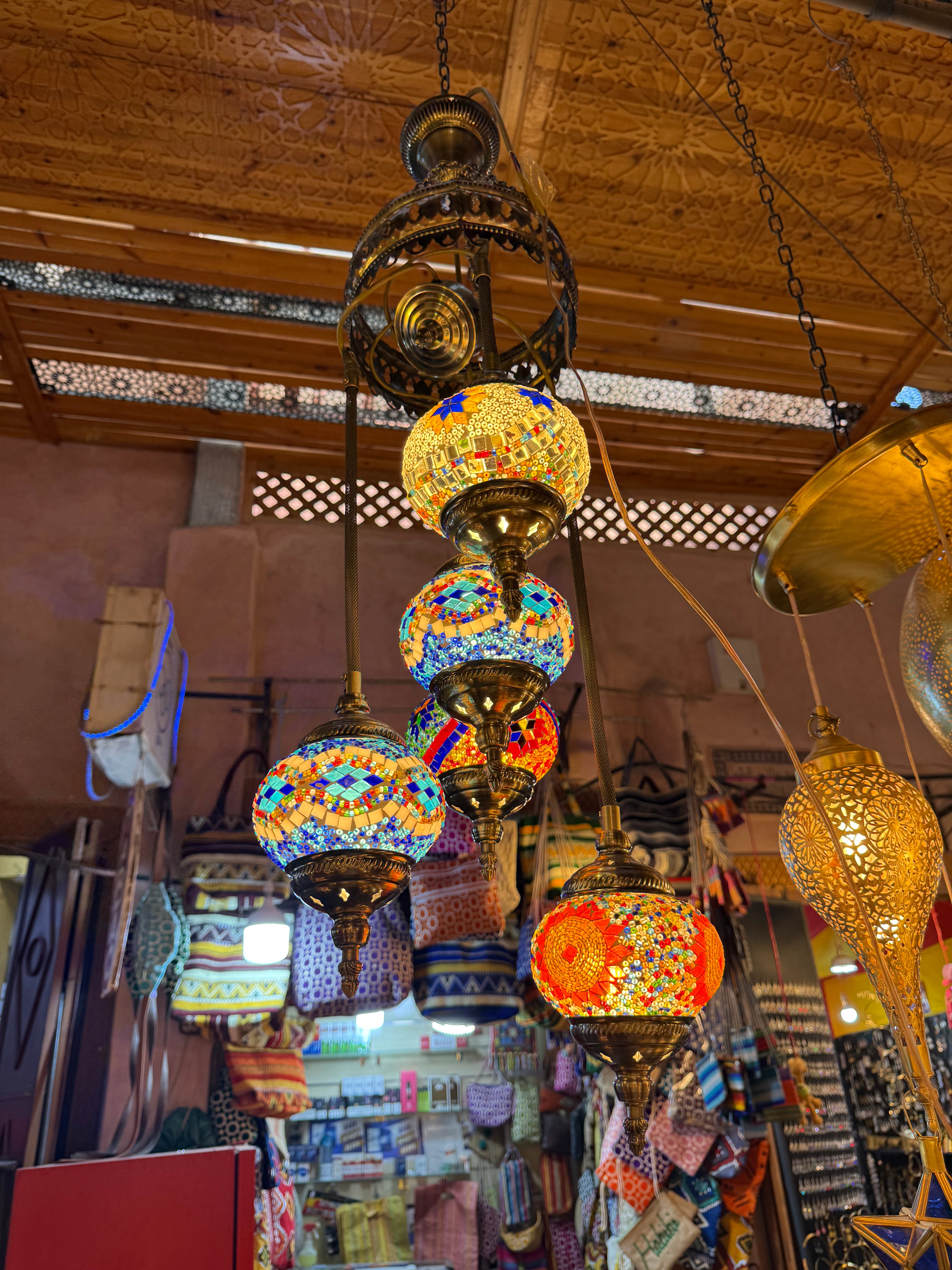 Parvaneh - Suspension orientale en mosaïque multicolore