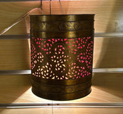 Yara – applique murale marocaine orientale en laiton ajouré et motif tressé