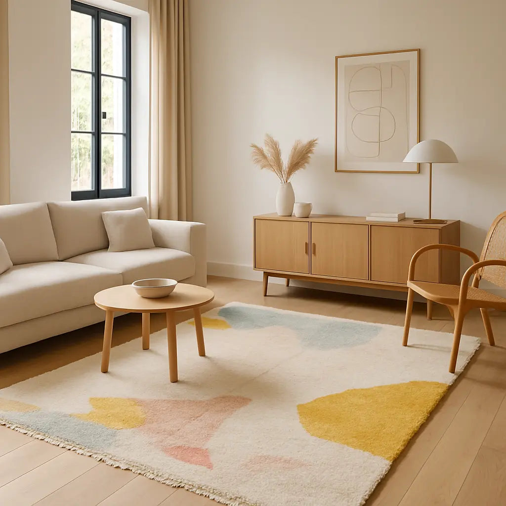 "Khalilah - Tapis marocain artisanal en laine colorée" - Lifestyle Image