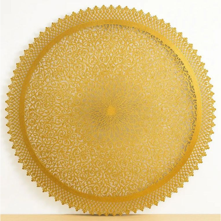 Yasmin – Applique murale marocaine orientale dorée en dentelle florale - Mazaya