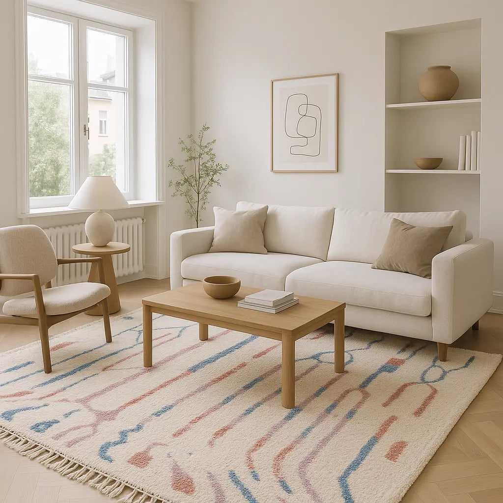 Zahra - Tapis marocain berbère artisanal coloré - Lifestyle Image