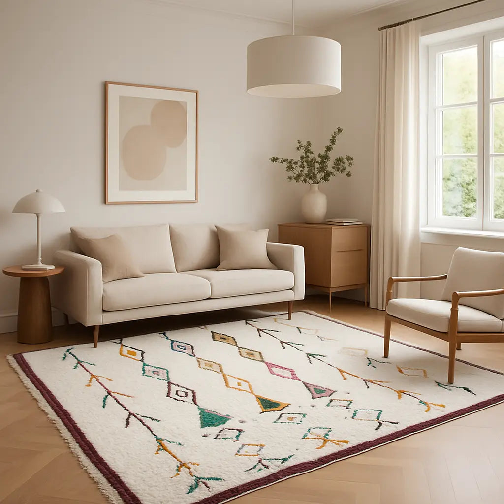 "Sahara - Tapis marocain berbère fait main vintage" - Lifestyle Image