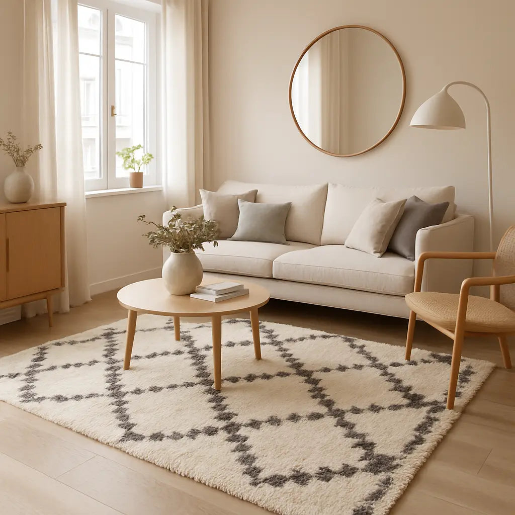 "Leyla - Tapis berbère marocain en laine, fait main, style bohème" - Lifestyle Image