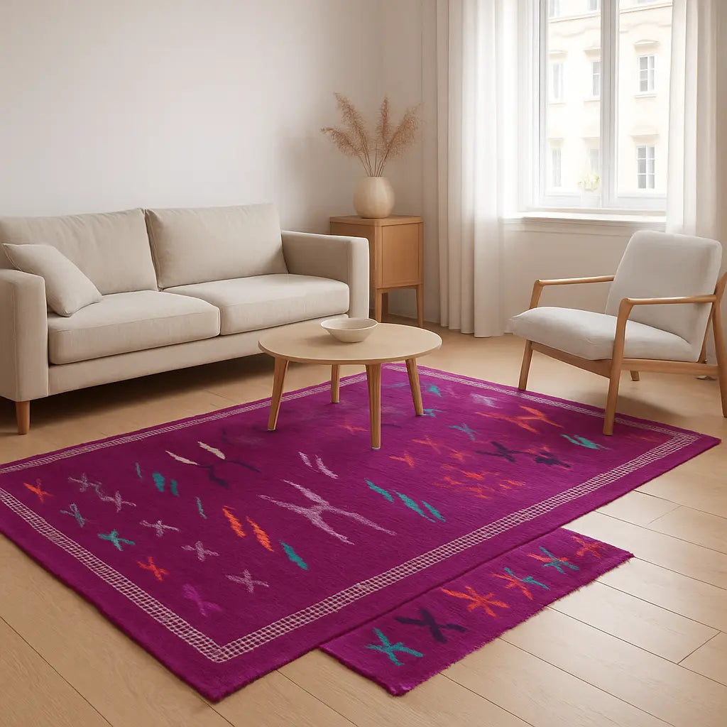 "Zahara - Tapis berbère marocain coloré artisanal" - Lifestyle Image
