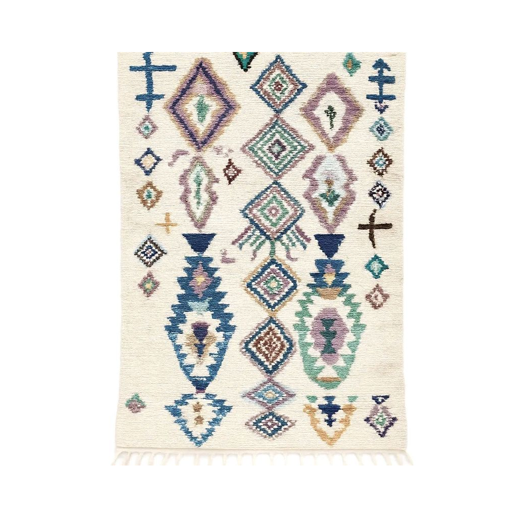 Zahra - Tapis berbère marocain artisanal coloré. - Product Image