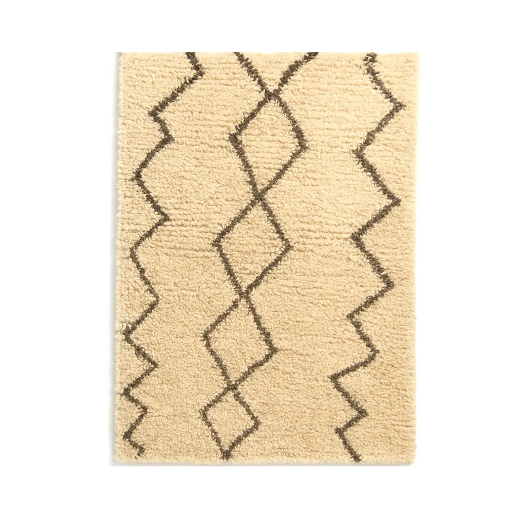 "Yasmina - Tapis berbère marocain fait main, laine naturelle, design géométrique personnalisé" - Product Image