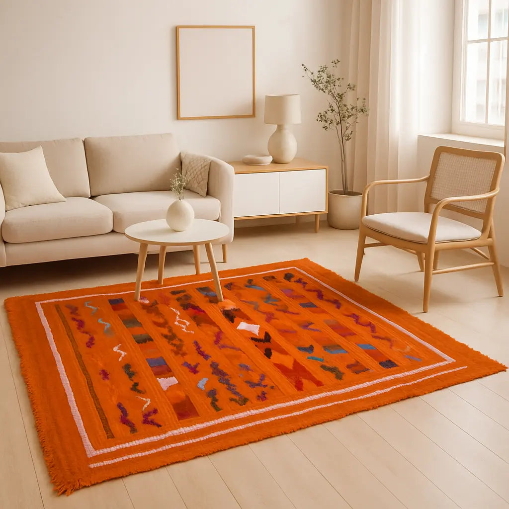 "Zahra - Tapis berbère artisanal coloré" - Lifestyle Image