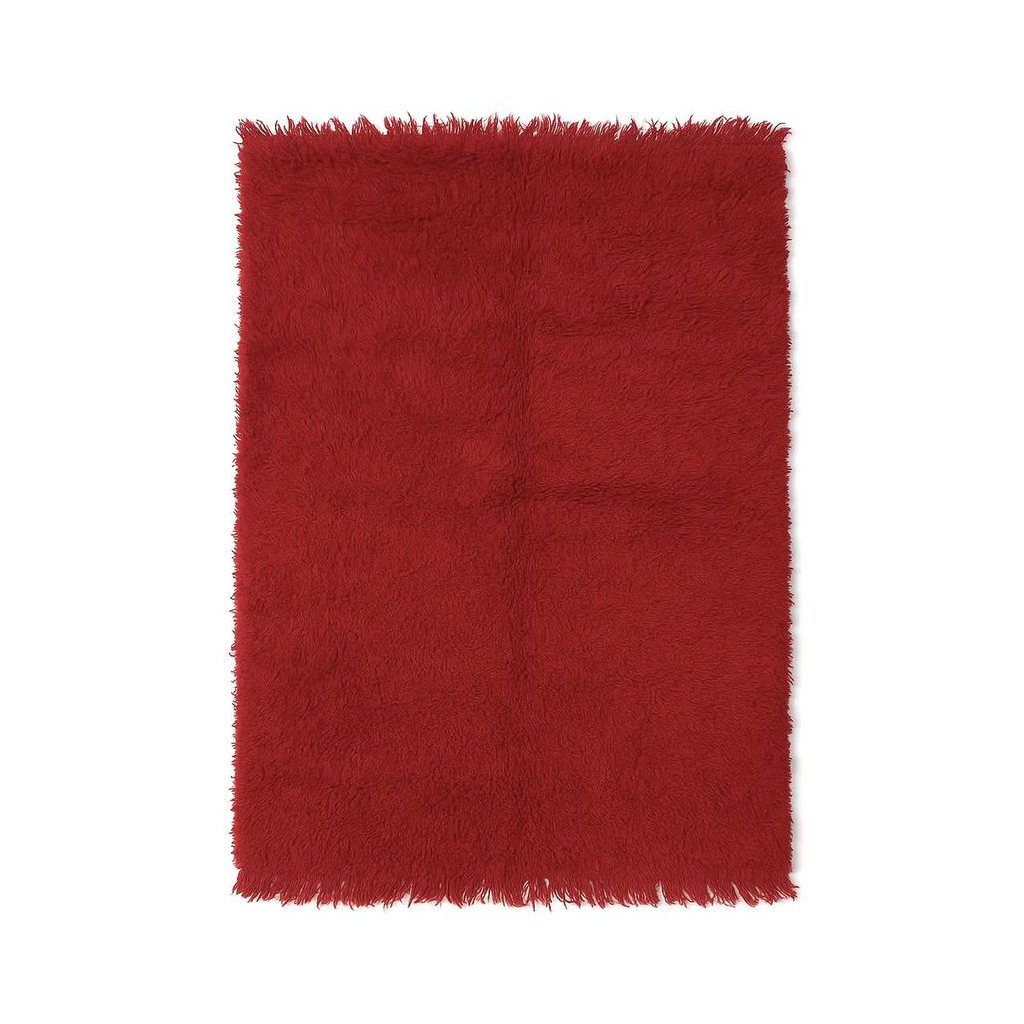 "Yasmina - Tapis marocain en laine rouge artisanal" - Product Image