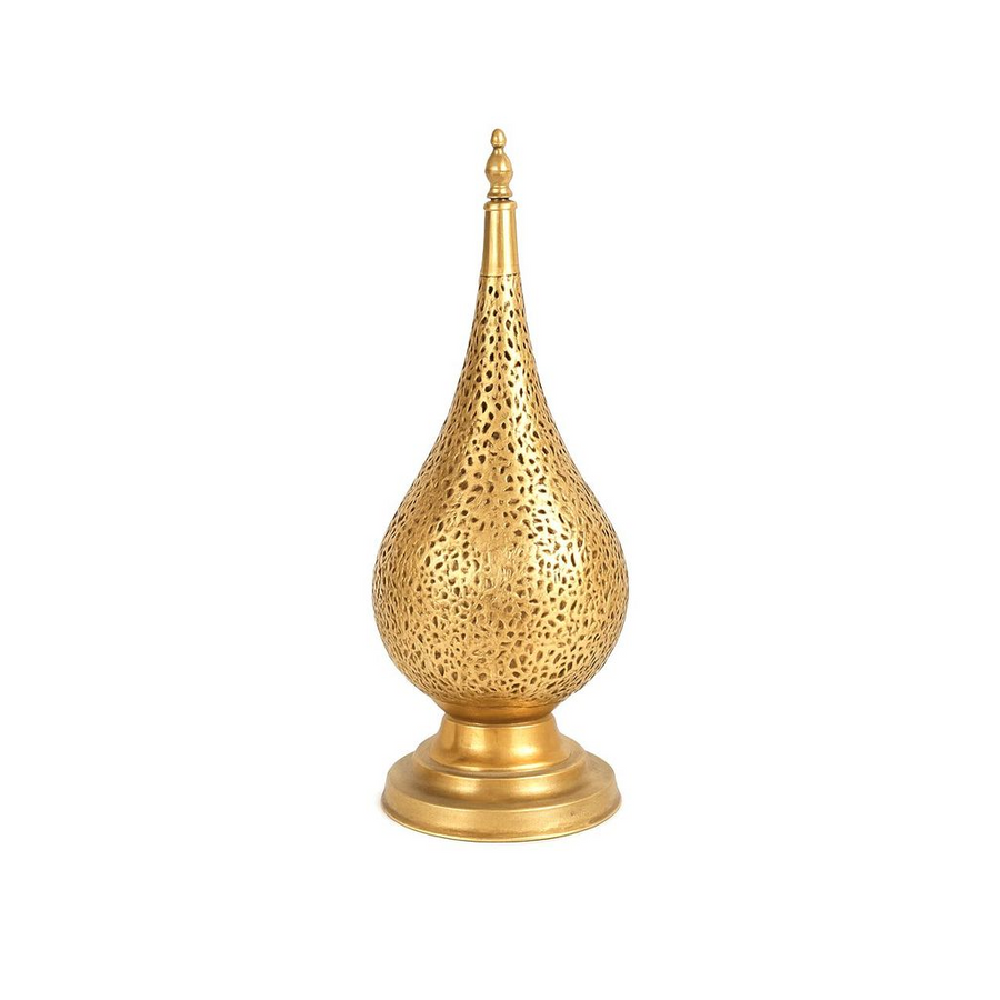 Maha - Lampe marocaine ajourée en laiton goutte d'eau