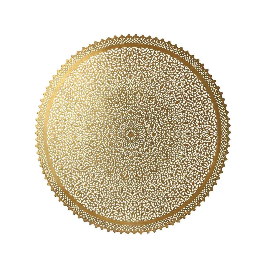 Noura – plafonnier marocain oriental rond en laiton ajouré