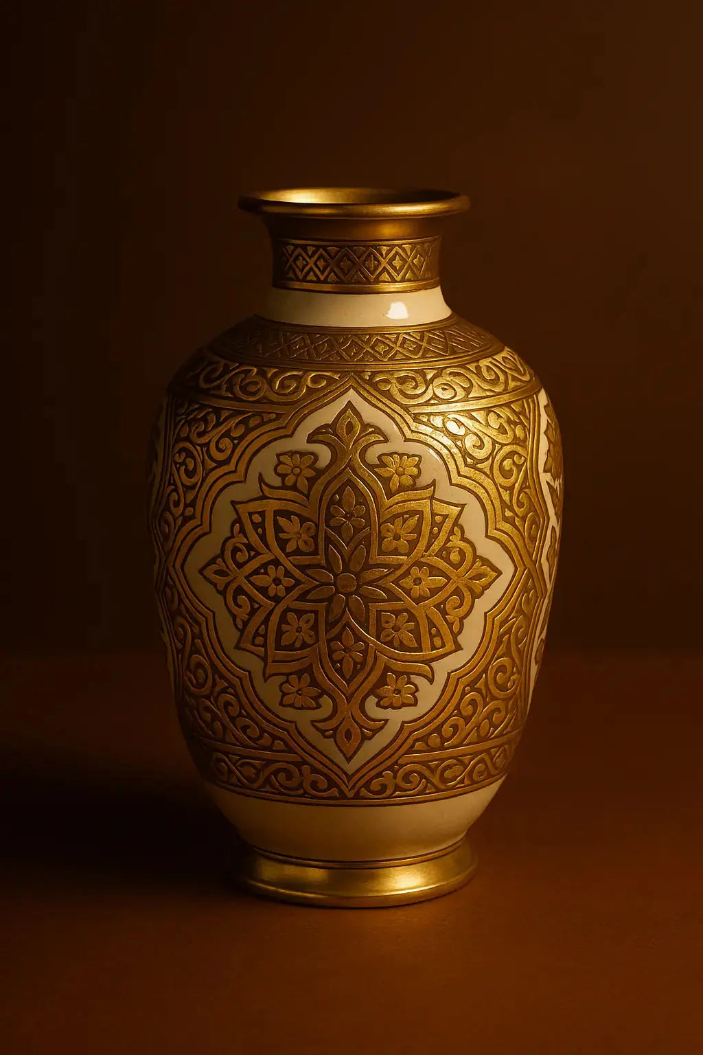 Poterie avec dorures