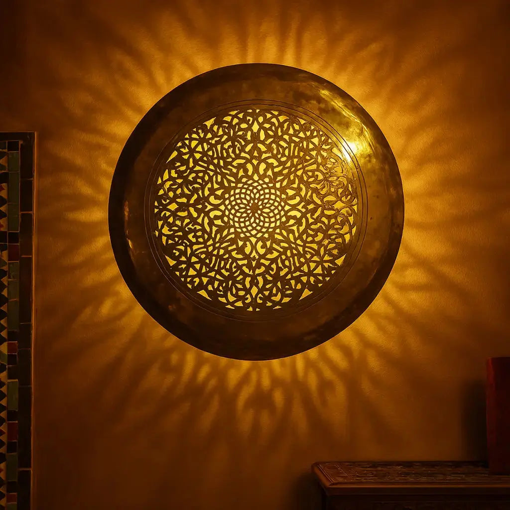 Zafira – lampe murale marocaine orientale en laiton ajouré