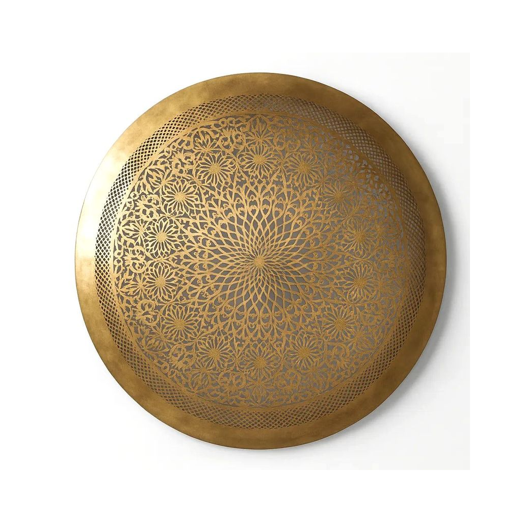 Sahar - Applique murale marocaine orientale dorée à rosace orientale - Mazaya